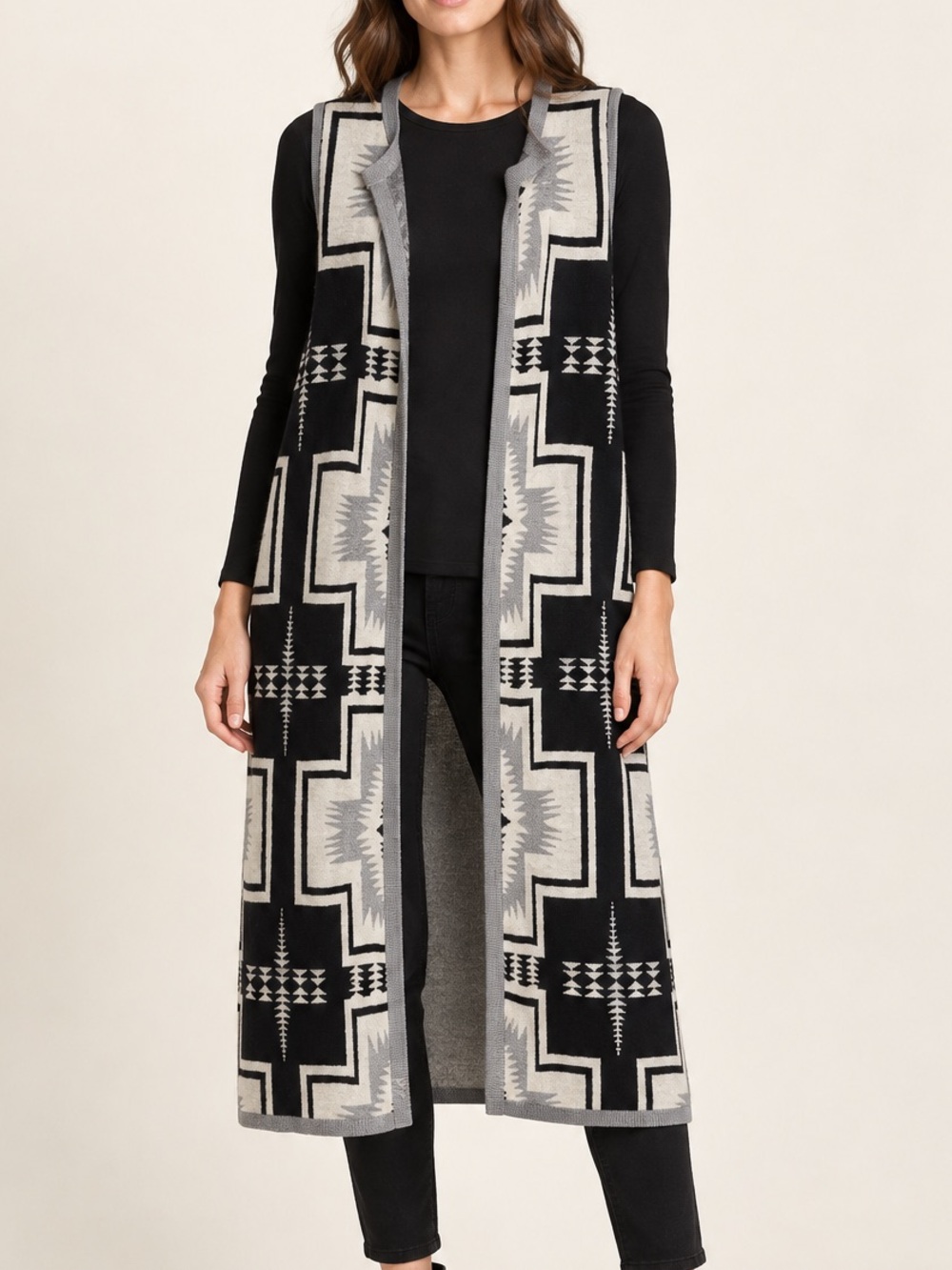 PH5 Southwest Wool Duster Open Cardigan Women's Sz. XS/S